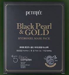 PETITFEE Black Pearl & Gold Hydrogel veido kaukė