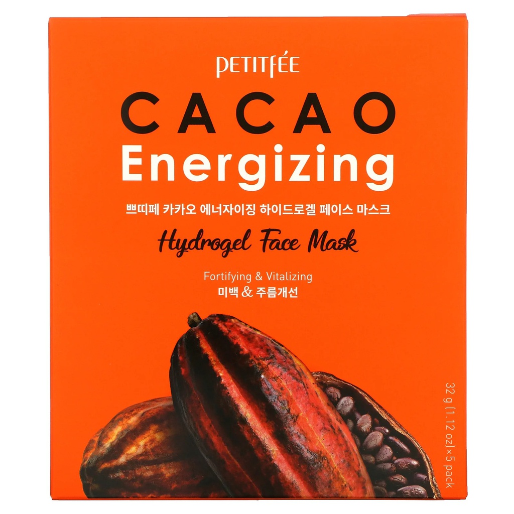 PETITFEE - Cacao Energizing Hydrogel veido kaukė
