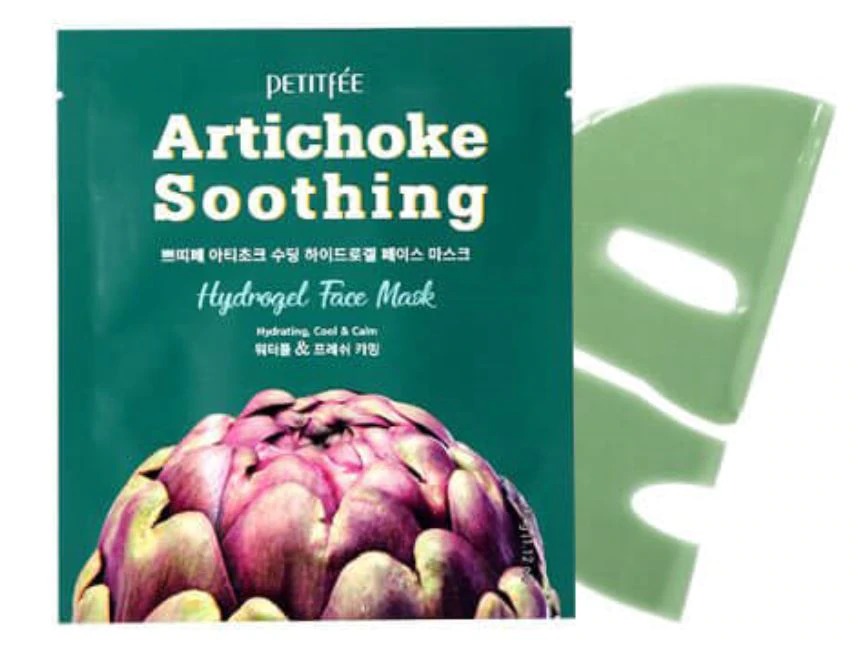 PETITFEE Artichoke Soothing Hydrogel veido kaukė