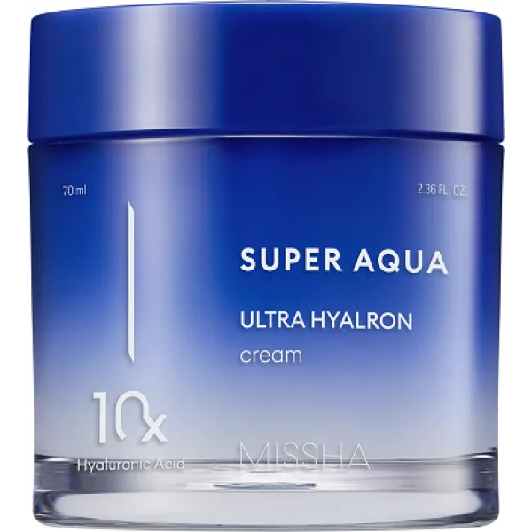 MISSHA Super Aqua Ultra Hyalron Cream drėkinantis veido kremas su hialuronu rūgštimi